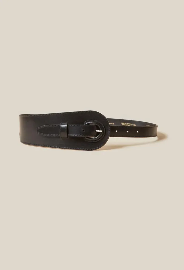 Claudie Pierlot Black Leather Belt Accessories Belts