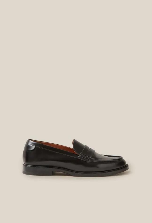 Claudie Pierlot Black Leather Loafers Shoes Loafers