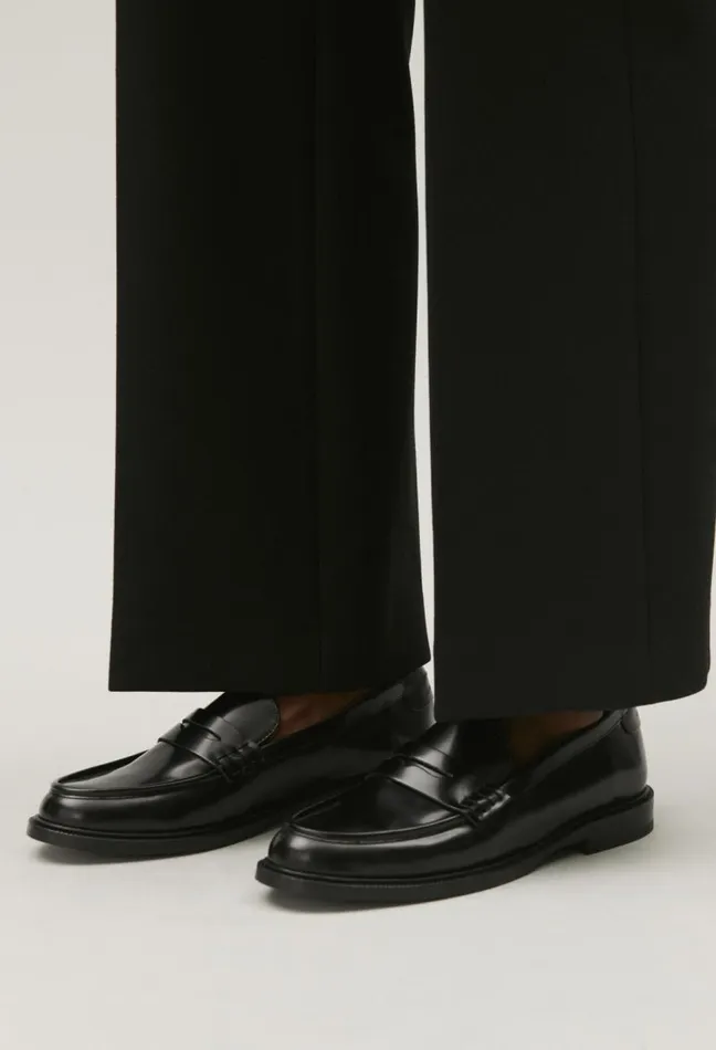 Claudie Pierlot Black Leather Loafers Shoes Loafers