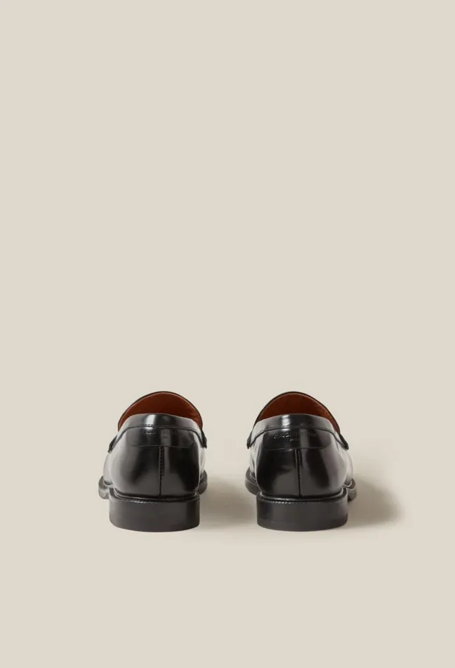 Claudie Pierlot Black Leather Loafers Shoes Loafers