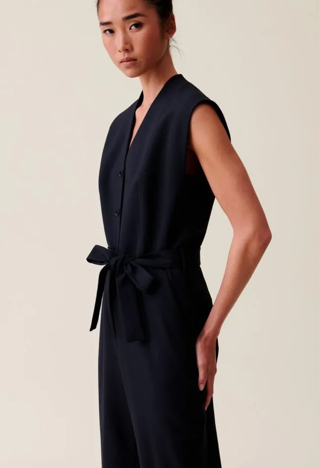 Claudie Pierlot Black Shortsleeve Jumpsuit Clothes Jumpsuits