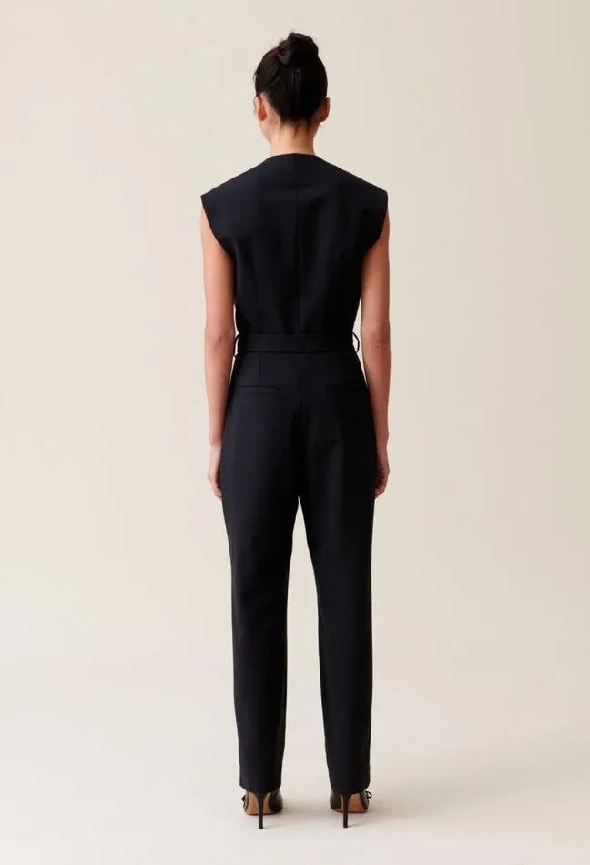 Claudie Pierlot Black Shortsleeve Jumpsuit Clothes Jumpsuits