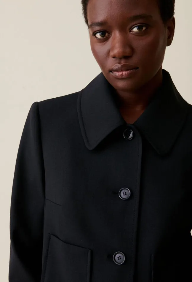 Claudie Pierlot Black Woolblend Box Jacket Clothes Jackets