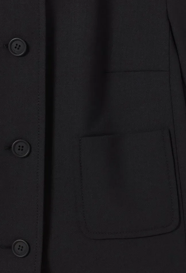 Claudie Pierlot Black Woolblend Box Jacket Clothes Jackets