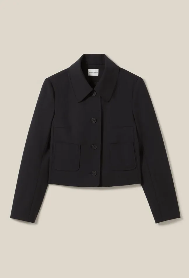 Claudie Pierlot Black Woolblend Box Jacket Clothes Jackets