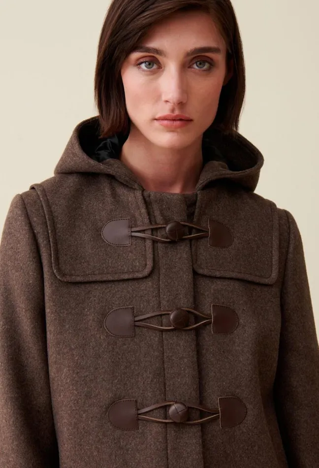 Claudie Pierlot Brown Long Hooded Coat Clothes Coats