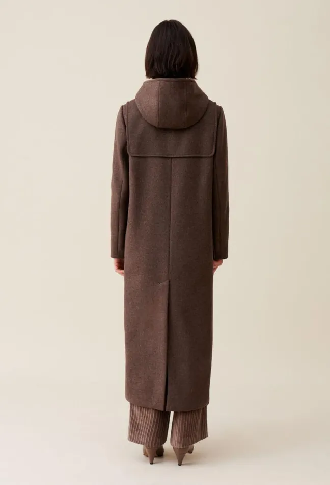 Claudie Pierlot Brown Long Hooded Coat Clothes Coats