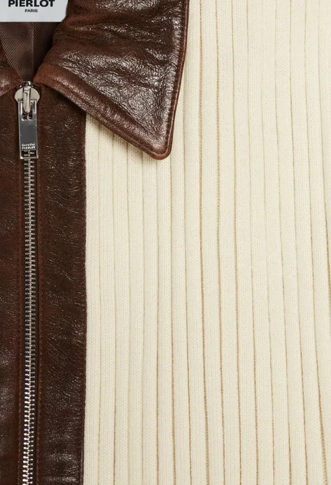 Claudie Pierlot Brown Twotone Bomber Jacket Clothes Jackets