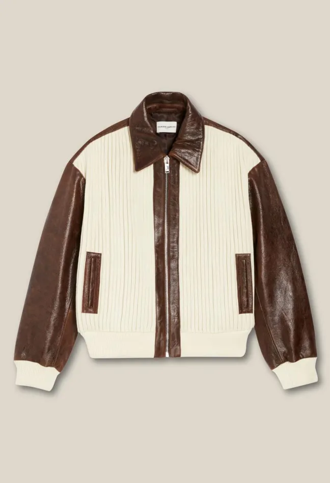Claudie Pierlot Brown Twotone Bomber Jacket Clothes Jackets