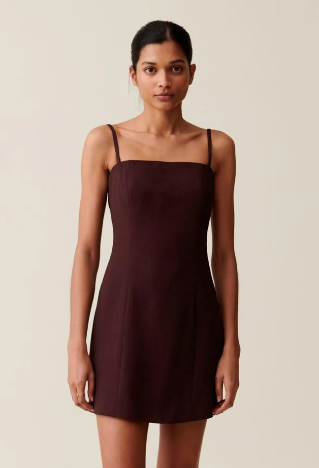 Claudie Pierlot Cappucino Strapless Short Dress Clothes Dresses