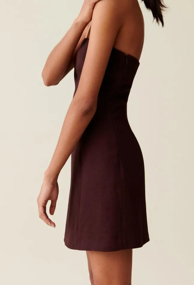 Claudie Pierlot Cappucino Strapless Short Dress Clothes Dresses