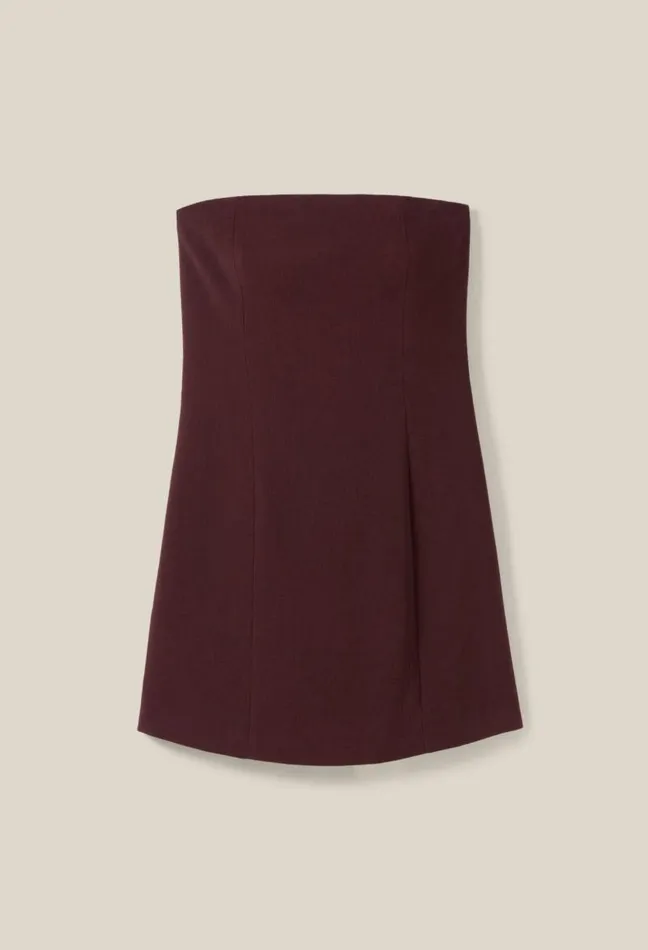 Claudie Pierlot Cappucino Strapless Short Dress Clothes Dresses