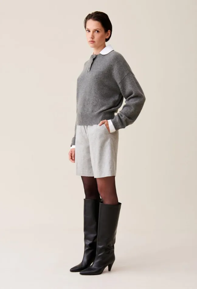 Claudie Pierlot Cashmere Jumper Detachable Collar Clothes Knitwear And Cardigans