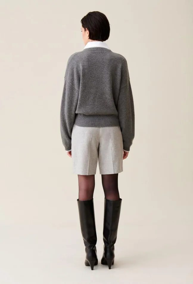 Claudie Pierlot Cashmere Jumper Detachable Collar Clothes Knitwear And Cardigans