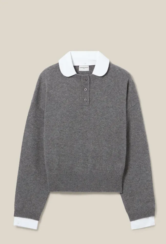 Claudie Pierlot Cashmere Jumper Detachable Collar Clothes Knitwear And Cardigans
