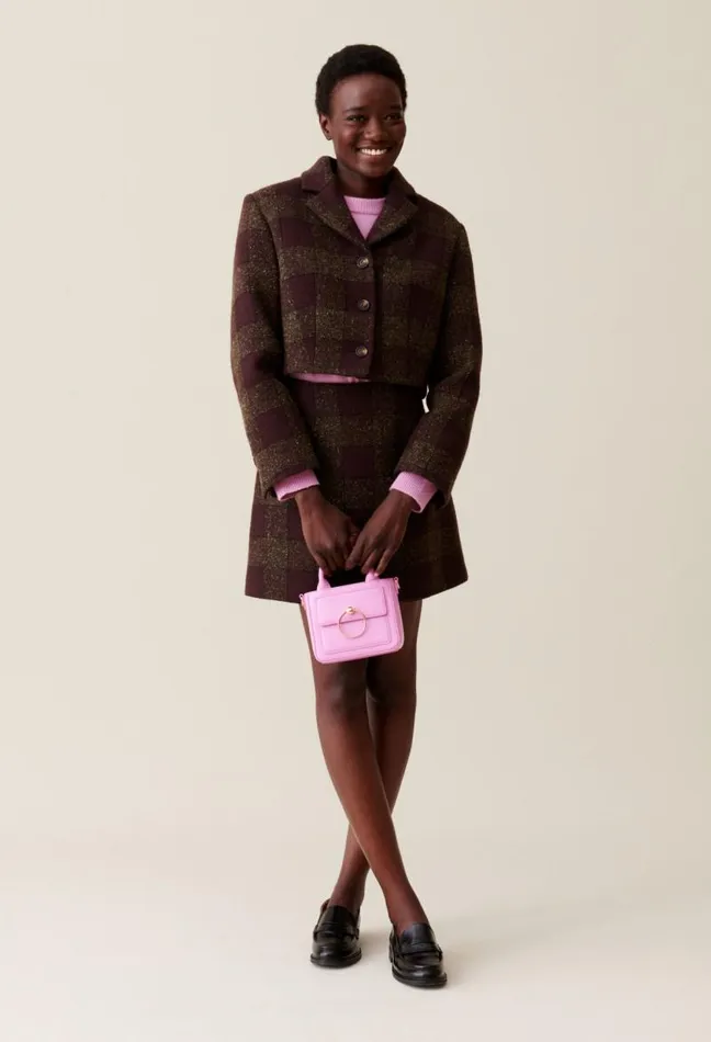 Claudie Pierlot Checked Buttoned Jacket Clothes Jackets