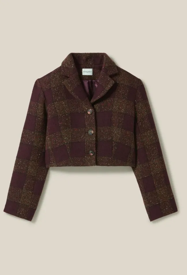 Claudie Pierlot Checked Buttoned Jacket Clothes Jackets