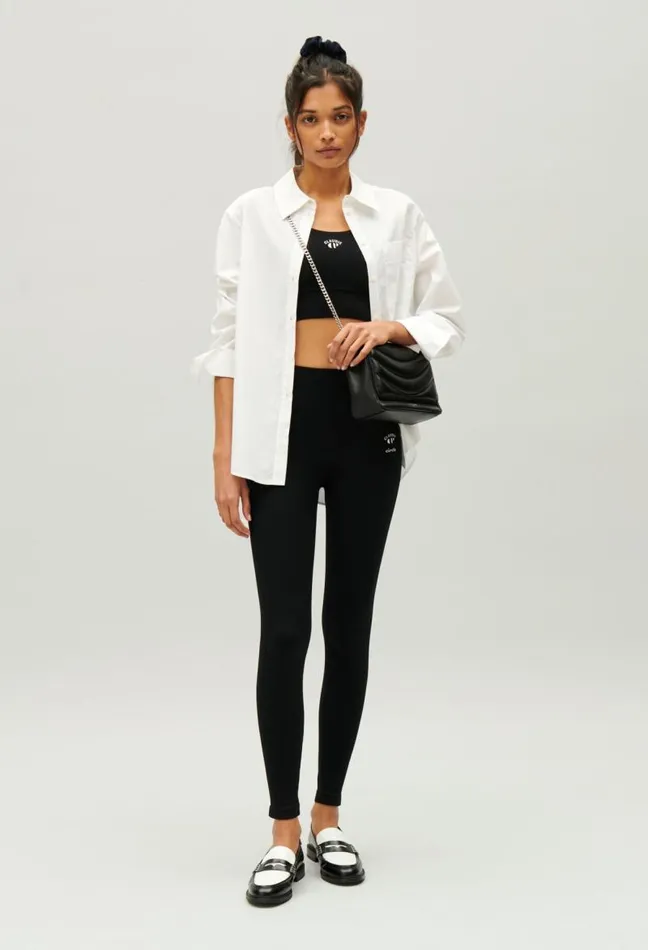 Claudie Pierlot Claudie X Circle Black Sports Leggings Clothes Jeans And Trousers