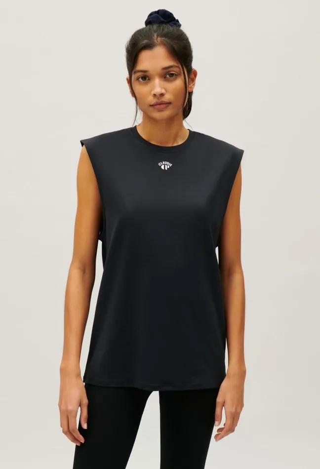 Claudie Pierlot Claudie X Circle Black Tank Top Clothes Tshirts