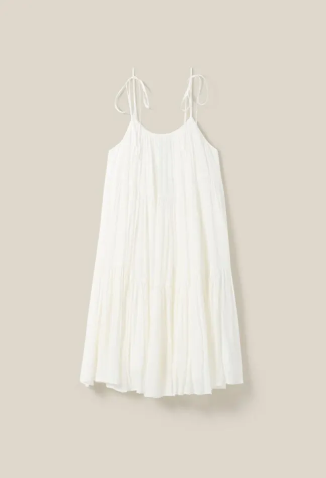 Claudie Pierlot Ecru Babydoll Mini Dress Clothes Dresses