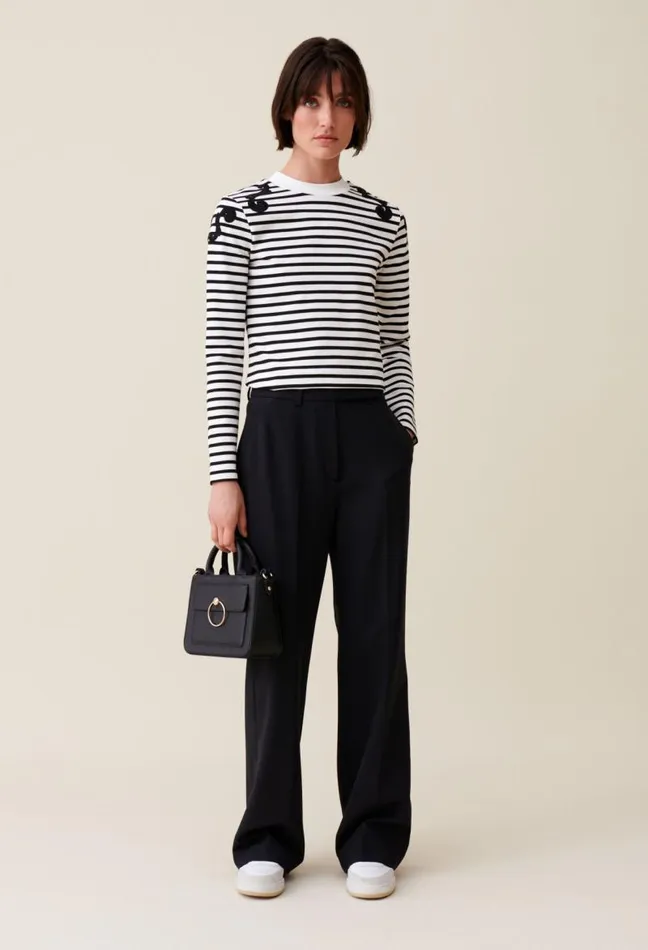 Claudie Pierlot Ecru Long Sleeved Top Clothes Tshirts