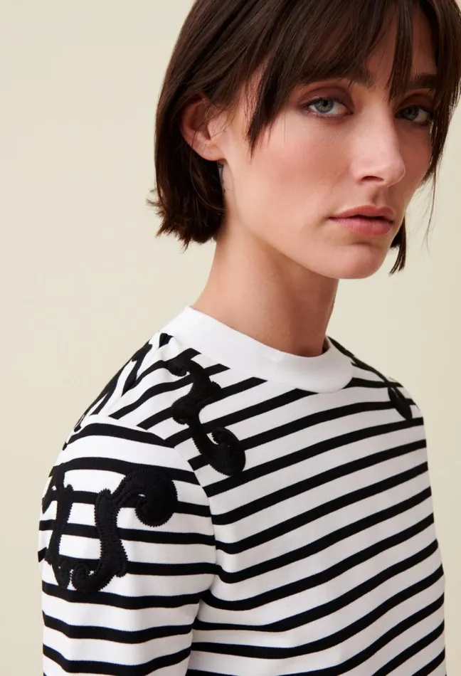 Claudie Pierlot Ecru Long Sleeved Top Clothes Tshirts