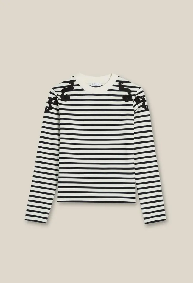 Claudie Pierlot Ecru Long Sleeved Top Clothes Tshirts