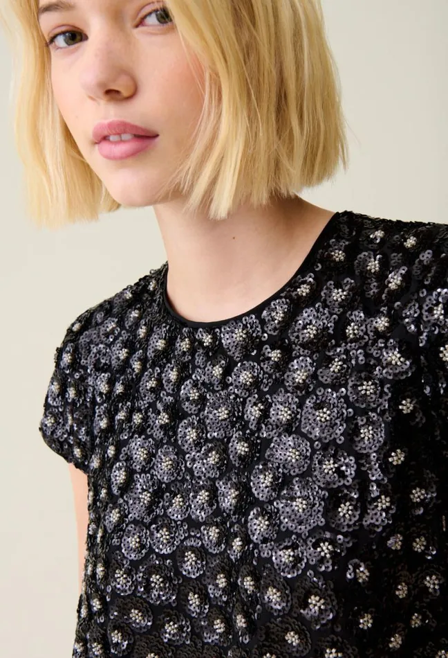 Claudie Pierlot Embroidered Babydoll Mini Dress Clothes Dresses