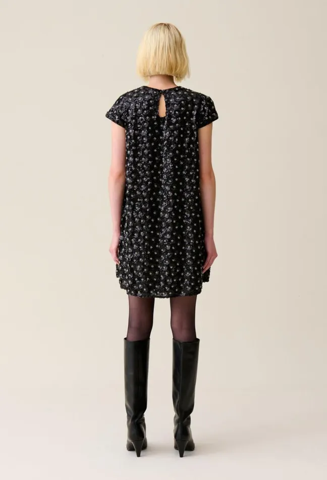 Claudie Pierlot Embroidered Babydoll Mini Dress Clothes Dresses
