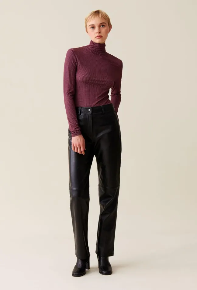 Claudie Pierlot Fitted Funnel Neck Top Clothes Tops And Shirts