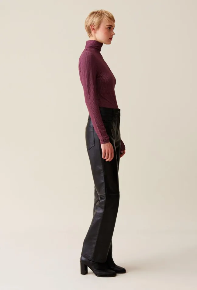 Claudie Pierlot Fitted Funnel Neck Top Clothes Tops And Shirts