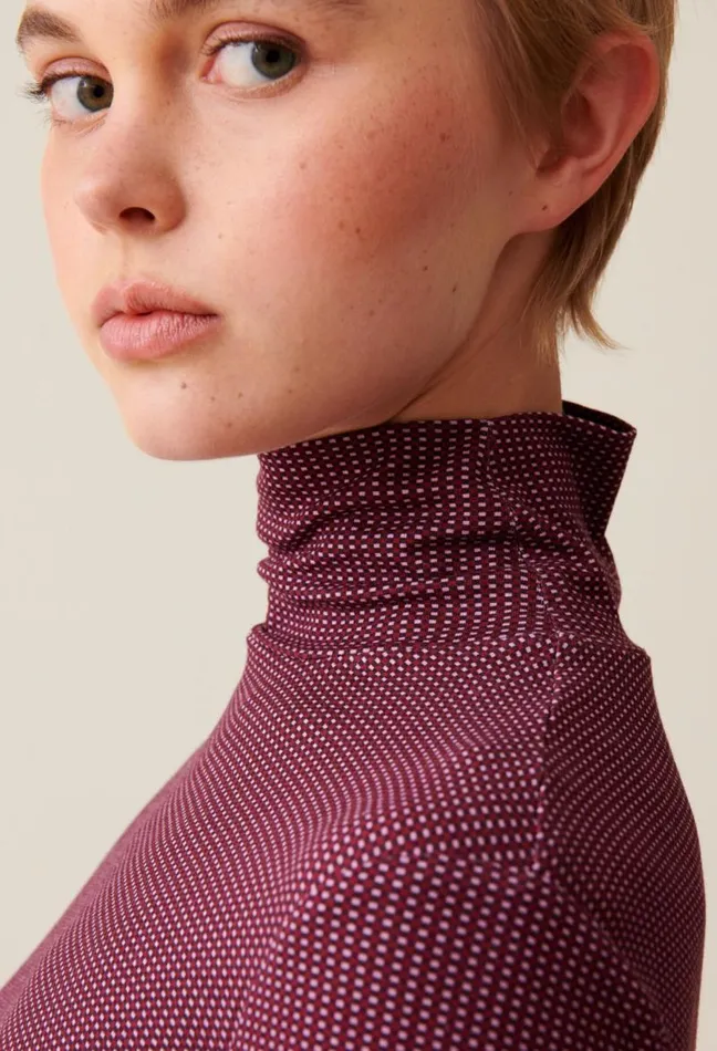 Claudie Pierlot Fitted Funnel Neck Top Clothes Tops And Shirts