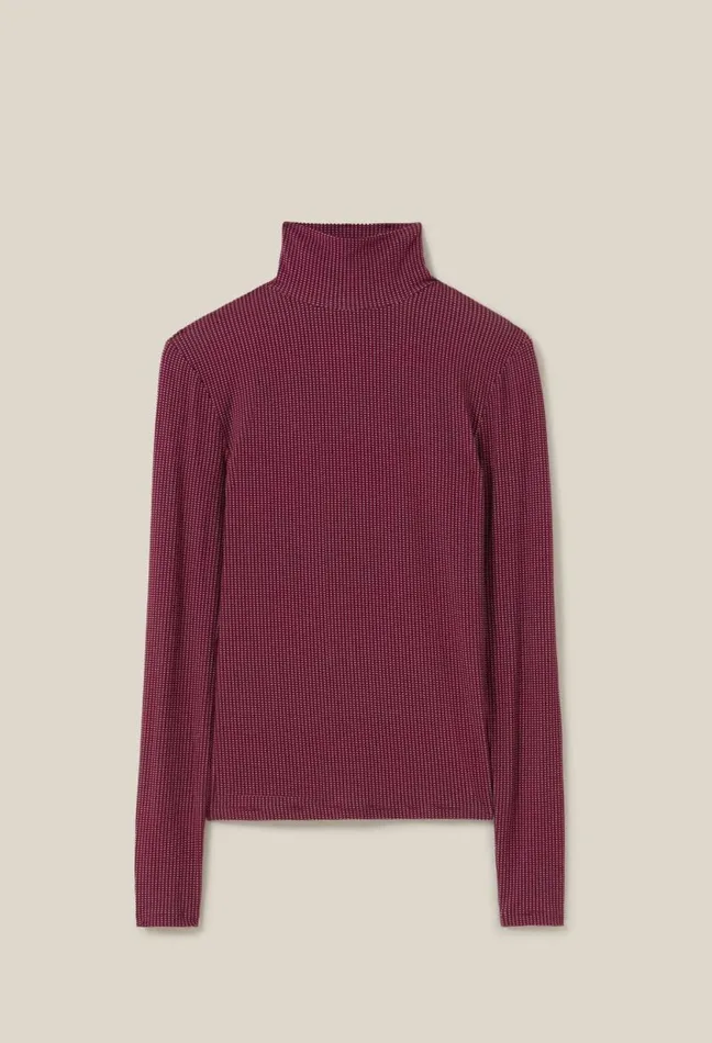 Claudie Pierlot Fitted Funnel Neck Top Clothes Tops And Shirts