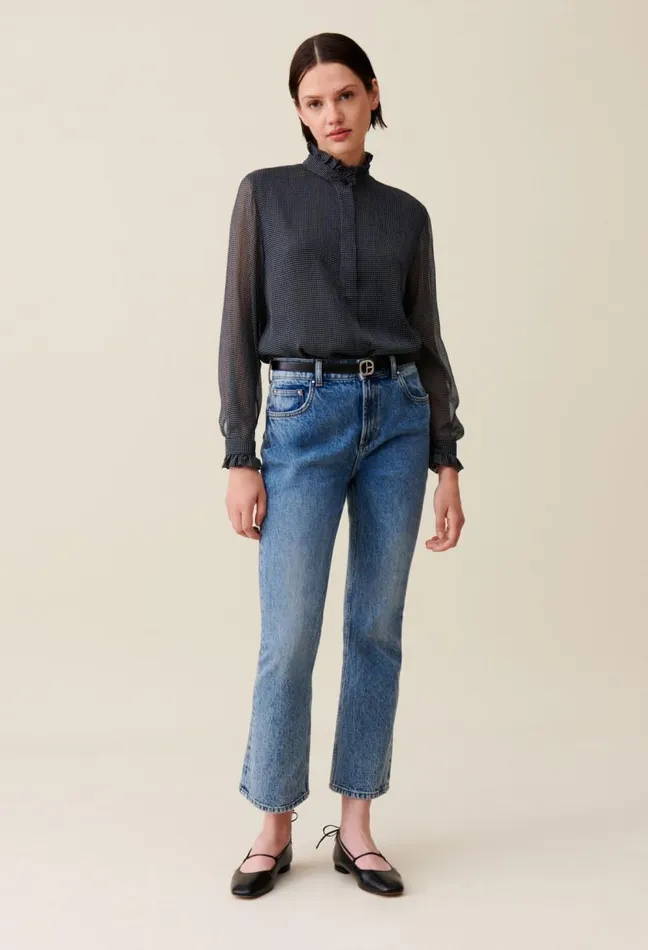 Claudie Pierlot Flowy Checkered Shirt Clothes Tops And Shirts