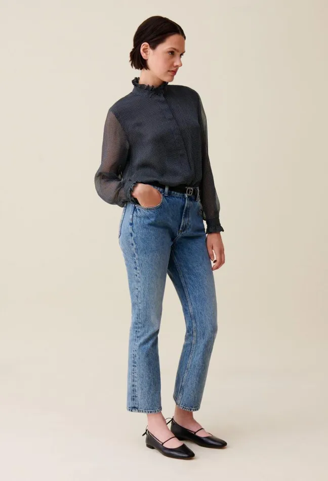Claudie Pierlot Flowy Checkered Shirt Clothes Tops And Shirts