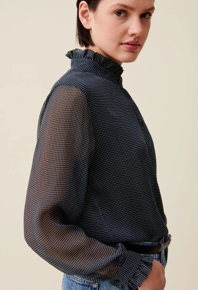Claudie Pierlot Flowy Checkered Shirt Clothes Tops And Shirts