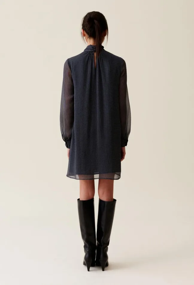 Claudie Pierlot Flowy Dress With Tie Neck Clothes Dresses