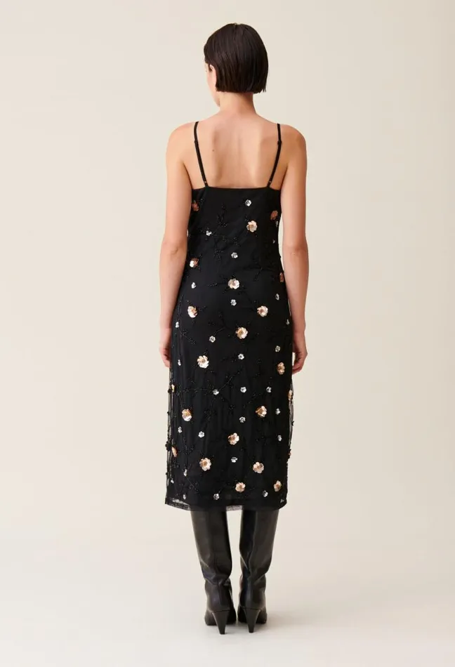Claudie Pierlot Flowy Sequinembroidered Gown Clothes Dresses