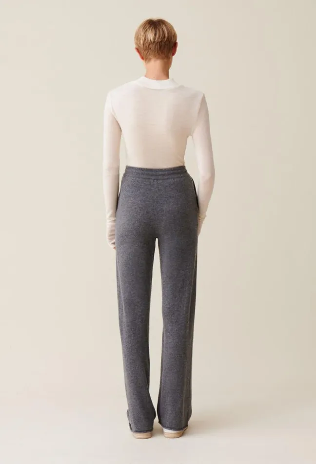 Claudie Pierlot Fluid Grey Cashmere Trousers Clothes Jeans And Trousers