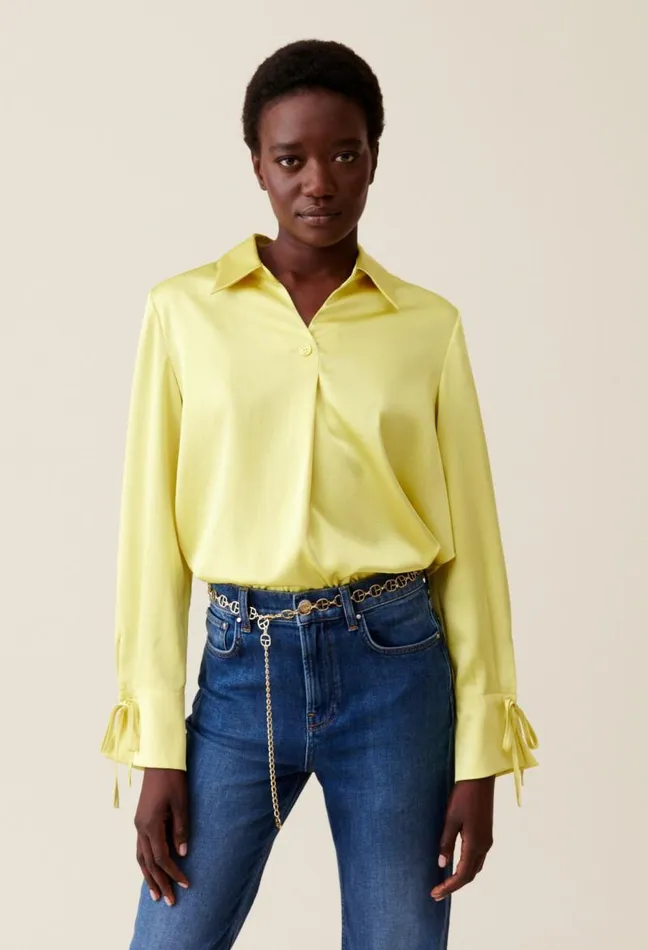 Claudie Pierlot Gold Chain Belt With CP Monogram Accessories Belts