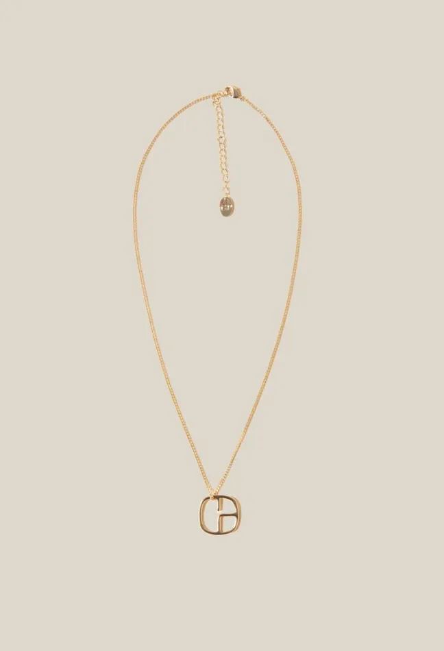 Claudie Pierlot Gold Monogram Pendant Necklace Accessories Jewellery And Scrunchies Claudie Pierlot Gold Monogram Pendant Necklace Accessories Jewellery And Scrunchies