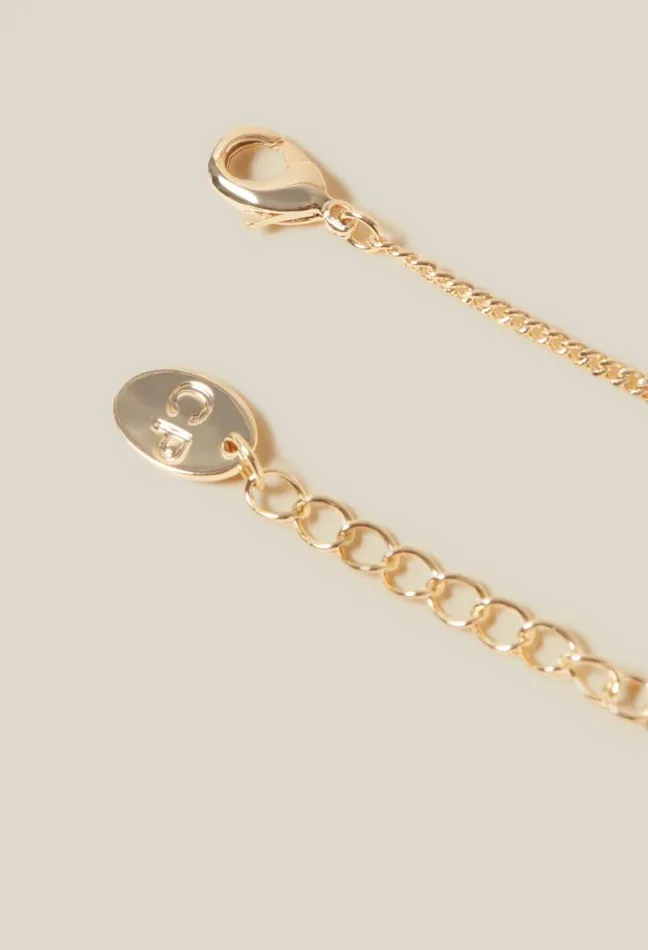 Claudie Pierlot Gold Monogram Pendant Necklace Accessories Jewellery And Scrunchies