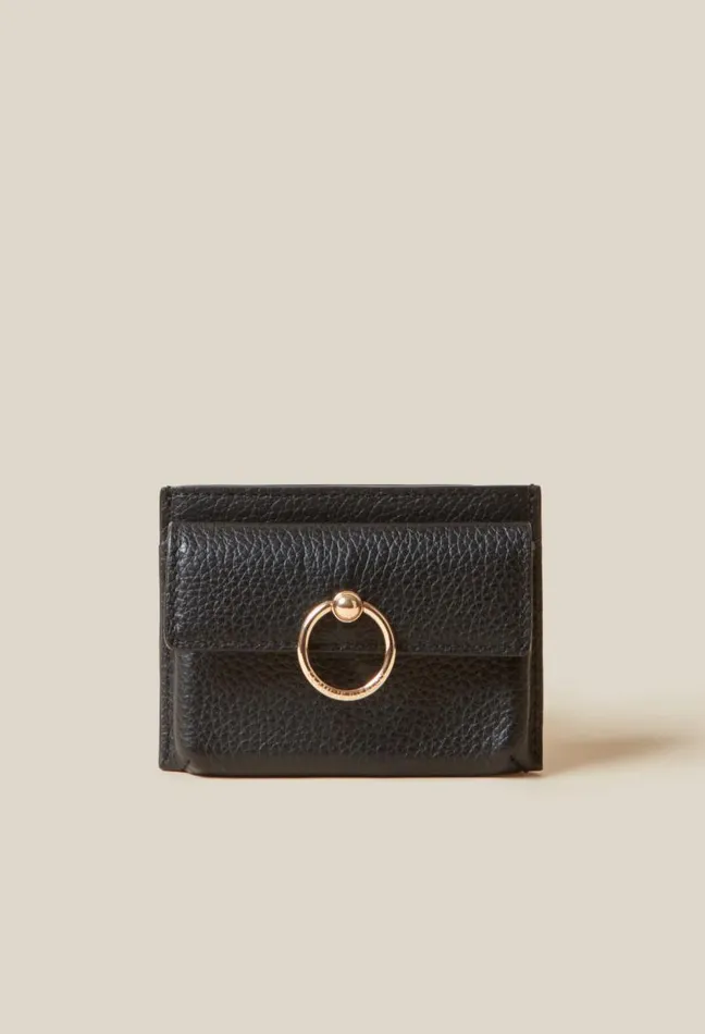 Claudie Pierlot Grained Leather Anouck Card Holder Bags Small Leather Goods