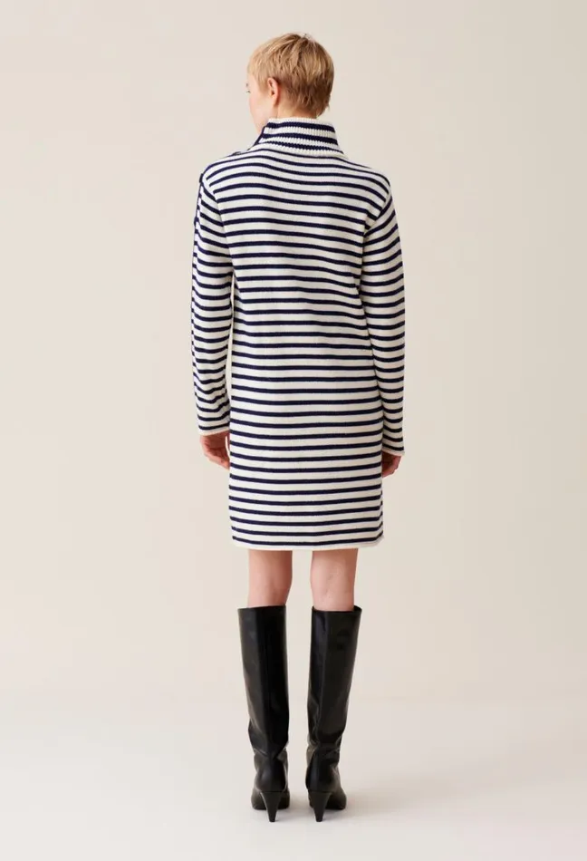 Claudie Pierlot Highneck Knitted Sailor Dress Clothes Dresses