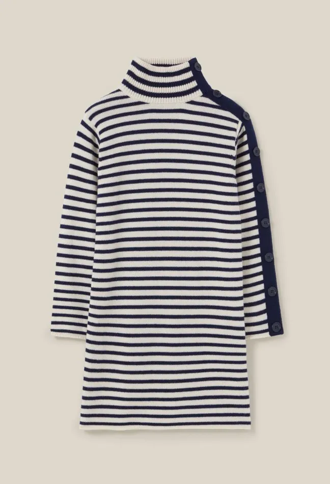 Claudie Pierlot Highneck Knitted Sailor Dress Clothes Dresses