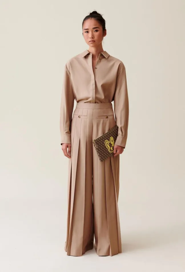 Claudie Pierlot HighWaisted Pleated Trousers Clothes Jeans And Trousers