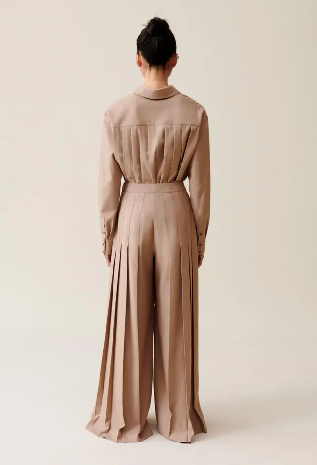 Claudie Pierlot HighWaisted Pleated Trousers Clothes Jeans And Trousers