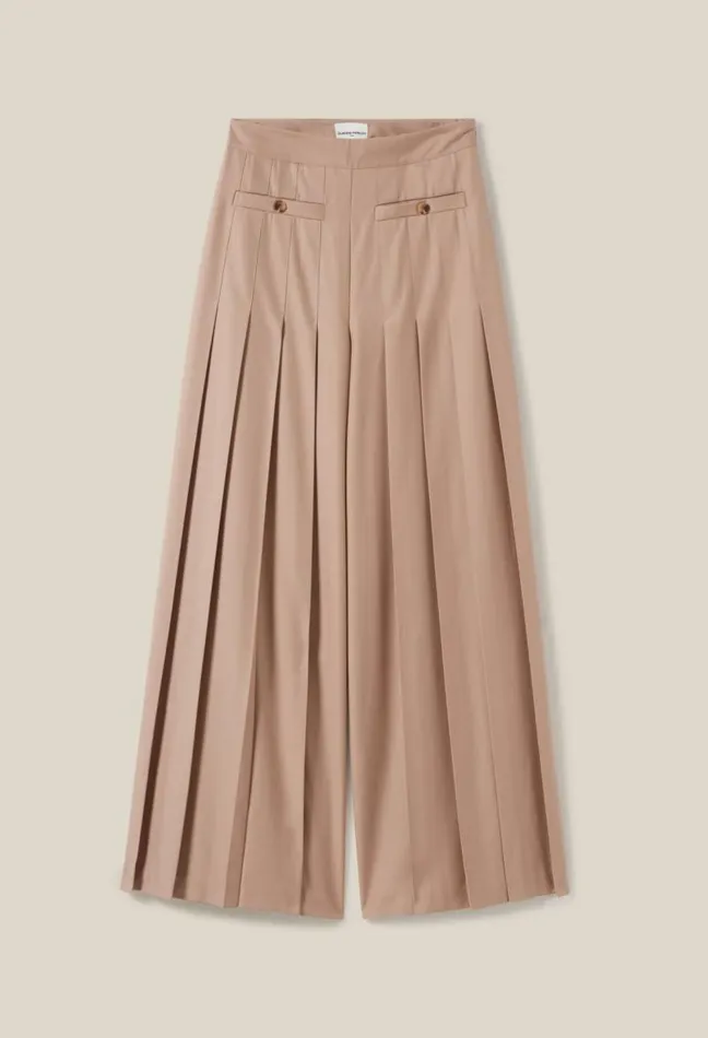 Claudie Pierlot HighWaisted Pleated Trousers Clothes Jeans And Trousers