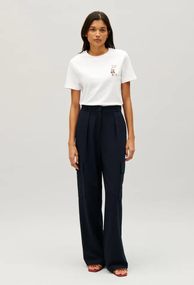 Claudie Pierlot Jean Toto Cream Tshirt Clothes Tshirts