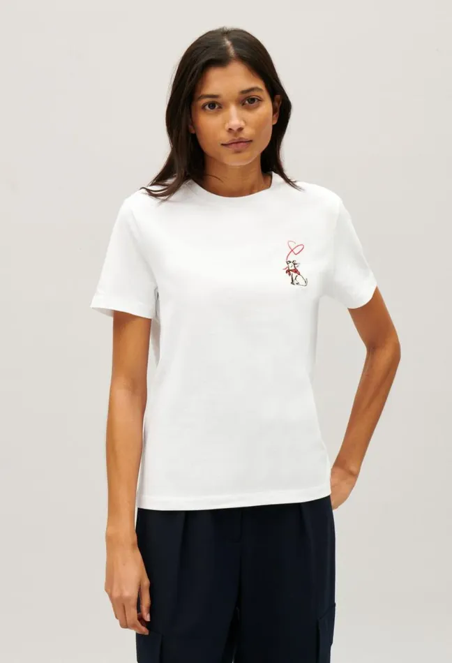 Claudie Pierlot Jean Toto Cream Tshirt Clothes Tshirts